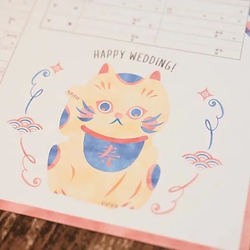 デザイン婚姻届tsumuguまねきねこ(イメージ画像)